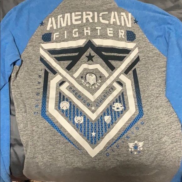 Youth Large American Fighter Long Sleeve T-Shirt - Picture 3 of 5